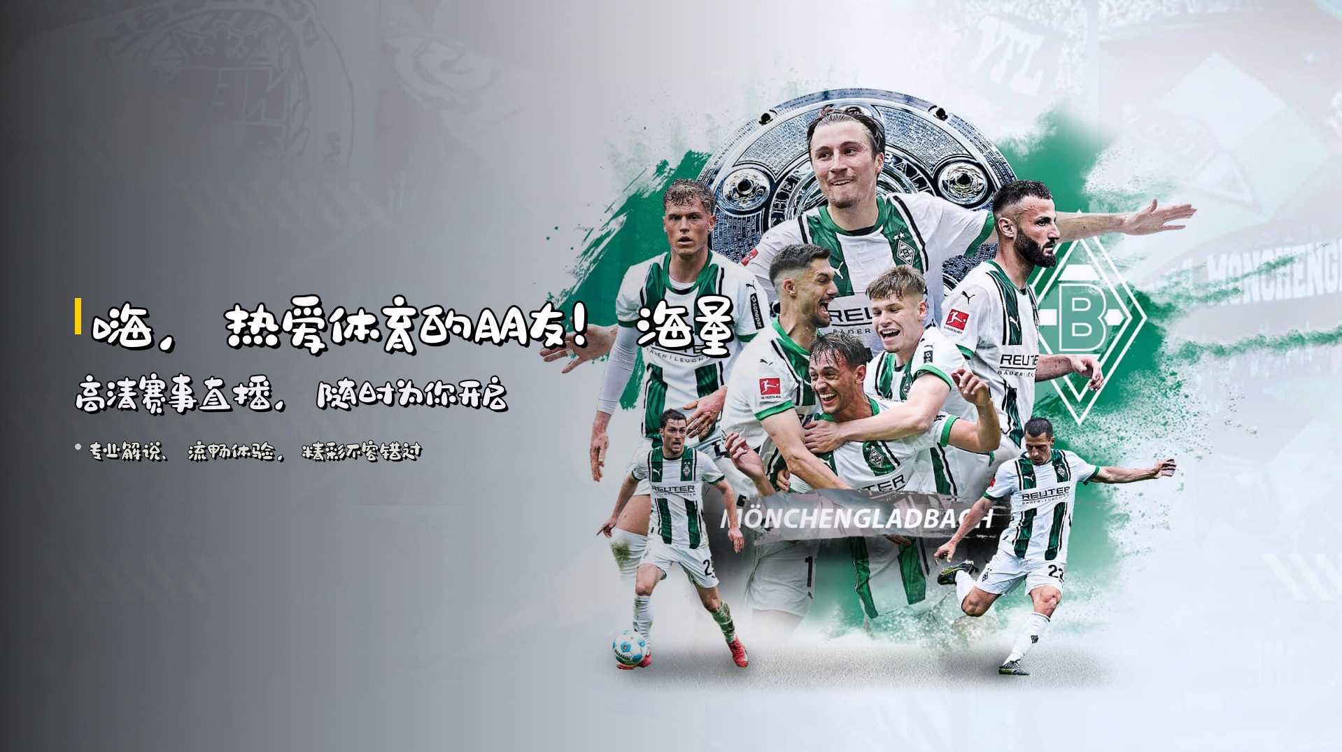 嗨，热爱体育的朋友！<strong>海量高清赛事直播</strong>，随时为你开启